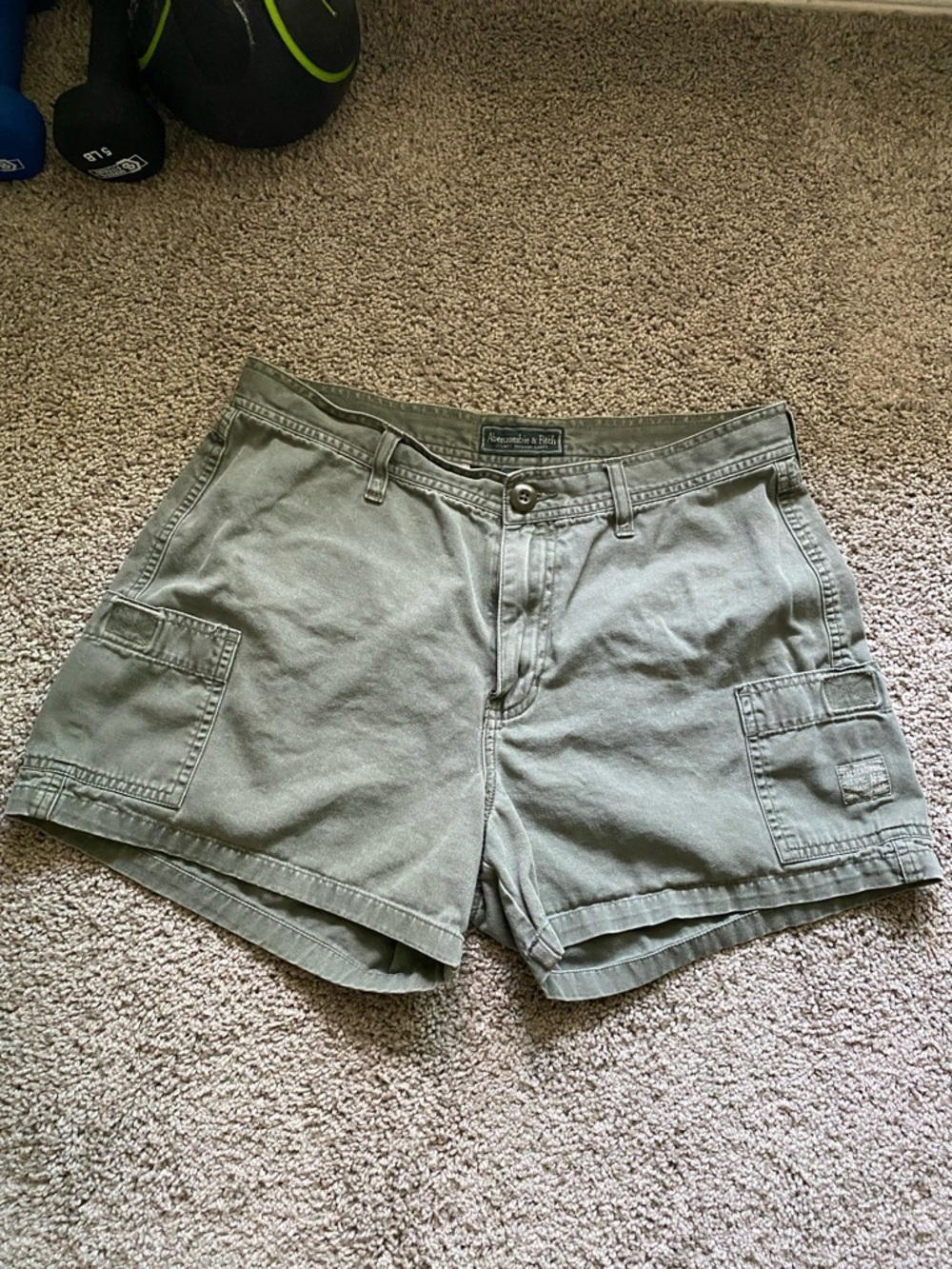 Abercrombie & Fitch Olive Cargo Shorts